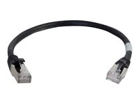 C2G Cat6a Booted Shielded (STP) Network Patch Cable - Koblingskabel - RJ-45 (hann) til RJ-45 (hann) - 10 m - STP - CAT 6a - formstøpt, uten hindringer, flertrådet - svart 89932