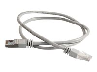 C2G Cat5e Booted Shielded (STP) Network Patch Cable - Koblingskabel - RJ-45 (hann) til RJ-45 (hann) - 10 m - STP - CAT 5e - formstøpt - grå 83761