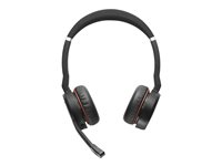 Jabra Evolve 75 SE UC Stereo - Hodesett - on-ear - Bluetooth - trådløs - aktiv støydemping - USB - Zoom Certified - for LINK 380a MS 7599-848-109