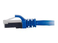 C2G Cat6a Booted Shielded (STP) Network Patch Cable - Koblingskabel - RJ-45 (hann) til RJ-45 (hann) - 30 m - STP - CAT 6a - formstøpt, uten hindringer, flertrådet - blå 89930