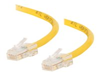 C2G Cat5e Non-Booted Unshielded (UTP) Network Crossover Patch Cable - Krysskabel - RJ-45 (hann) til RJ-45 (hann) - 3 m - UTP - CAT 5e - flertrådet, uniboot - gul 83352