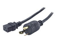 APC - Strømkabel - NEMA L6-30 (hann) til IEC 60320 C19 - 2.44 m - svart - for P/N: SRT10KXLTW, SRT3000XLTW, SRT5KXLTUS, SRT6KXLTUS, SRT6KXLTW, SRT8KXLJ, SRT8KXLTUS AP9896