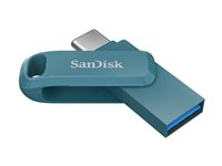 SanDisk Ultra Dual Drive Go - USB-flashstasjon - 256 GB - USB 3.2 Gen 1 / USB-C - navagio-brønn SDDDC3-256G-G46NBB