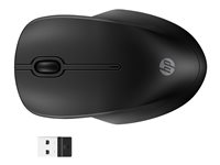 HP 255 - Mus - 3 knapper - trådløs - Bluetooth, 2.4 GHz - USB trådløs mottaker - svart - Smart Buy 8R3U1UT