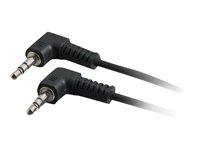 C2G Value Series - Lydkabel - mini-phone stereo 3.5 mm hann til mini-phone stereo 3.5 mm hann - 3 m - skjermet - svart - 90° kontakt, right-angled connector 80129