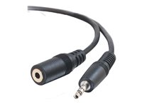 C2G - Lydforlengelseskabel - mini-phone stereo 3.5 mm hann til mini-phone stereo 3.5 mm hunn - 2 m - skjermet - formstøpt 80092