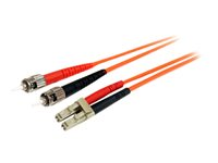 StarTech.com 2m Fiber Optic Cable - Multimode Duplex 62.5/125 - LSZH - LC/ST - OM1 - LC to ST Fiber Patch Cable (FIBLCST2) - Nettverkskabel - LC multimodus (hann) til ST flermodus (hann) - 2 m - fiberoptisk - dupleks - 62,5 / 125 mikroner FIBLCST2
