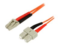 StarTech.com 2m Fiber Optic Cable - Multimode Duplex 62.5/125 - LSZH - LC/SC - OM1 - LC to SC Fiber Patch Cable (FIBLCSC2) - Nettverkskabel - LC multimodus (hann) til SC flermodus (hann) - 2 m - fiberoptisk - dupleks - 62,5 / 125 mikroner FIBLCSC2