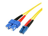 StarTech.com 4m Fiber Optic Cable - Single-Mode Duplex 9/125 - LSZH - LC/SC - OS1 - LC to SC Fiber Patch Cable (SMFIBLCSC4) - Koblingskabel - SC-enkeltmodus (hann) til LC-enkeltmodus (hann) - 4 m - fiberoptisk - dupleks - 9 / 125 micron - OS1 - formstøpt - gul SMFIBLCSC4