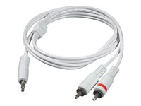 C2G - Lydkabel - mini-phone stereo 3.5 mm hann til RCA hann - 3 m - skjermet - hvit - for Apple iPod 80127