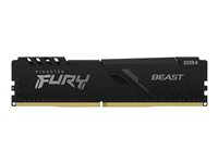 Kingston FURY Beast - DDR4 - sett - 128 GB: 4 x 32 GB - DIMM 288-pin - 2666 MT/s / PC4-21300 - CL16 - 1.2 V - ikke-bufret - ikke-ECC - svart KF426C16BBK4/128