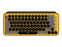 Logitech POP Keys - Tastatur - trådløs - Bluetooth 5.1, Bluetooth LE - QWERTY - Pan Nordic - tastsvitsj: Brown Tactile - sprenging 920-010731