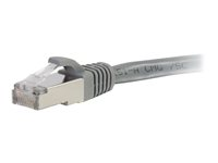 C2G Cat6a Booted Shielded (STP) Network Patch Cable - Koblingskabel - RJ-45 (hann) til RJ-45 (hann) - 30 m - STP - CAT 6a - formstøpt, uten hindringer, flertrådet - grå 89925