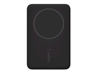Belkin BoostCharge - Strømbank - 2500 mAh - 7.5 watt (MagSafe) - svart BPD002BTBK