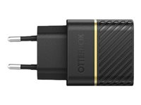 OtterBox Wall Charger - Strømadapter - 30 watt - 3 A - PD 3.0, USB BC 1.2 (24 pin USB-C) - svart glimt 78-80483