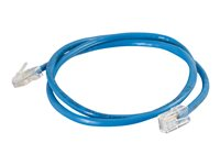 C2G Cat5e Non-Booted Unshielded (UTP) Network Patch Cable - Koblingskabel - RJ-45 (hann) til RJ-45 (hann) - 50 cm - UTP - CAT 5e - flertrådet, uniboot - blå 83020