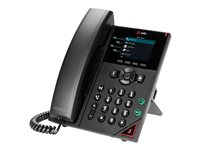 Poly VVX 250 - VoIP-telefon - treveis anropskapasitet - SRTP, SIP, SDP, RTP - 4 linjer - svart 89B62AA#AC3