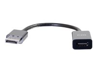 C2G 8in DisplayPort to HDMI Adapter - DP to HDMI Adapter - DisplayPort 1.2a HDMI 1.4b - 4K 30Hz - M/F - Video adapter - DisplayPort hann til HDMI hunn - 20.3 cm - svart - 4K-støtte, passiv 54431