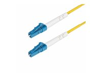 StarTech.com 3m (9.8ft) LC to LC (UPC) OS2 Single Mode Simplex Fiber Optic Cable, 9/125µm, Laser Optimized, 40G/100G, Bend Insensitive, Low Insertion Loss - LSZH Fiber Patch Cord (SPSMLCLC-OS2-3M) - Koblingskabel - LC/UPC-enkeltmodus (hann) til LC/UPC-enkeltmodus (hann) - 3 m - 2 mm - fiberoptisk - simpleks - 9 / 125 micron - OS1/OS2 - halogenfri, toretnings, passiv - gul SPSMLCLC-OS2-3M