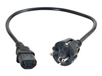 C2G Universal Power Cord - Strømkabel - power CEE 7/7 (hann) til power IEC 60320 C13 - 2 m - formstøpt - svart - Europa 88543