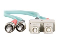 C2G SC-ST 10Gb 50/125 OM3 Duplex Multimode PVC Fiber Optic Cable (LSZH) - Nettverkskabel - ST flermodus (hann) til SC flermodus (hann) - 10 m - 10 m - fiberoptisk - dupleks - 50 / 125 mikroner - OM3 - halogenfri - akvamarin 85527