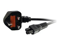 C2G Laptop Power Cord - Strømkabel - IEC 60320 C5 til BS 1363 (hann) - AC 250 V - 2 m - formstøpt - svart - Storbritannia 80602