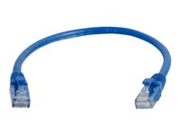 C2G Cat6 Booted Unshielded (UTP) Network Patch Cable - Koblingskabel - RJ-45 (hann) til RJ-45 (hann) - 30 cm - UTP - CAT 6 - formstøpt, uten hindringer, flertrådet - blå 83384