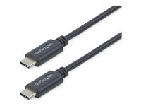 StarTech.com 2m 6 ft USB C Cable - M/M - USB 2.0 - USB-IF Certified - USB-C Charging Cable - USB 2.0 Type C Cable (USB2CC2M) - USB-kabel - 24 pin USB-C (hann) til 24 pin USB-C (hann) - Thunderbolt 3 / USB 2.0 - 2 m - svart - for P/N: DKT30CHD, HB30C1A1CPD, HB30C3A1CFBW USB2CC2M