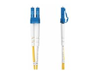 StarTech.com 5m (16.4ft) LC to LC (UPC) OS2 Single Mode Duplex Fiber Optic Cable, 9/125µm, Laser Optimized, 10G, Bend Insensitive, Low Insertion Loss - LSZH Fiber Patch Cord (SMDOS2LCLC5M) - Koblingskabel - LC/UPC-enkeltmodus (hann) til LC/UPC-enkeltmodus (hann) - 5 m - 2 mm - fiberoptisk - dupleks - 9 / 125 micron - OS1/OS2 - halogenfri, passiv - gul SMDOS2LCLC5M