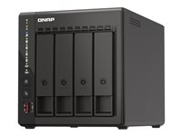 QNAP TS-453E - NAS-server - 4 brønner - 16 TB - SATA 6Gb/s - HDD 4 TB x 4 - RAID 0, 1, 5, 6, 10, JBOD - RAM 8 GB - 2.5 Gigabit Ethernet - iSCSI støtte K/TS-453E-8G+4XMN10ADA400ES