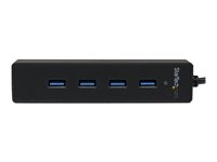 StarTech.com 4-Port USB 3.0 Hub with Built-in Cable - SuperSpeed Laptop USB Hub - Portable USB Splitter - Mini USB Hub (ST4300PBU3) - Hub - 4 x SuperSpeed USB 3.0 - stasjonær - for P/N: FCREADMICRO3, MSDREADU3CA ST4300PBU3