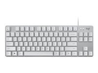 Logitech K835 TKL - Tastatur - USB - tastsvitsj: TTC Red - naturlig hvitt / sølv 920-010033