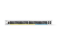 Cisco Catalyst 1300-48MGP-4X - Switch - L3 - Styrt - 32 x 10/100/1000 (PoE+) + 16 x 2.5G (PoE+) + 4 x 10 Gigabit SFP+ - rackmonterbar - PoE+ (370 W) C1300-48MGP-4X