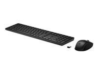 HP 655 - Tastatur- og mussett - trådløs - 2.4 GHz - Storbritannia - svart - for HP 470 G8, 470 G9; Chromebook x360; Elite Mini Conference G9; ProBook 635 4R009AA#ABU