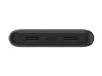 Belkin BoostCharge - Strømbank - 10000 mAh - 15 watt - 3 utgangskontakter (24 pin USB-C, 2 x USB) - svart BPB011BTBK