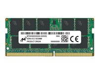 Micron - DDR4 - modul - 32 GB - SO DIMM 260-pin - 3200 MHz / PC4-25600 - CL22 - 1.2 V - ikke-bufret - ECC MTA18ASF4G72HZ-3G2R