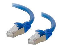 C2G Cat6a Booted Shielded (STP) Network Patch Cable - Koblingskabel - RJ-45 (hann) til RJ-45 (hann) - 30 m - STP - CAT 6a - formstøpt, uten hindringer, flertrådet - blå 89930