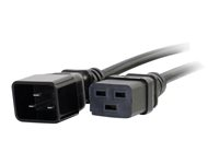 C2G 16 AWG 250 Volt 16 Amp Power Extension Cord - Strømforlengelseskabel - IEC 60320 C20 til IEC 60320 C19 - AC 250 V - 3 m - formstøpt - svart 80624