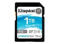 Kingston Canvas Go! Plus - Flashminnekort - 1 TB - Video Class V30 / UHS-I U3 / Class10 - SDXC UHS-I SDG3/1TB