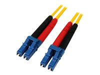 StarTech.com 4m Fiber Optic Cable - Single-Mode Duplex 9/125 - LSZH - LC/LC - OS1 - LC to LC Fiber Patch Cable (SMFIBLCLC4) - Koblingskabel - LC-enkeltmodus (hann) til LC-enkeltmodus (hann) - 4 m - fiberoptisk - dupleks - 9 / 125 micron - OS1 - formstøpt - gul - for P/N: SFP100BBXDST, SFP100BBXUST, SFP10GBBXDST, SFP10GBBXUST, SFP10GBLRST, SFP10GBZRST SMFIBLCLC4