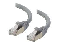 C2G Cat6a Booted Shielded (STP) Network Patch Cable - Koblingskabel - RJ-45 (hann) til RJ-45 (hann) - 30 m - STP - CAT 6a - formstøpt, uten hindringer, flertrådet - grå 89925