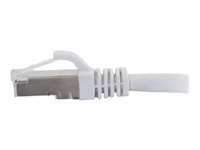 C2G Cat6a Booted Shielded (STP) Network Patch Cable - Koblingskabel - RJ-45 (hann) til RJ-45 (hann) - 1 m - STP - CAT 6a - formstøpt, uten hindringer, flertrådet - hvit 89935