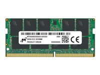 Micron - DDR4 - modul - 16 GB - SO DIMM 260-pin - 3200 MHz / PC4-25600 - CL22 - 1.2 V - ikke-bufret - ECC MTA9ASF2G72HZ-3G2R