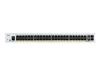 Cisco Catalyst 1000-48FP-4X-L - Switch - Styrt - 48 x 10/100/1000 (PoE+) + 4 x 10 Gigabit SFP+ (opplenke) - rackmonterbar - PoE+ (740 W) C1000-48FP-4X-L