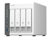 QNAP TS-433 - NAS-server - 4 brønner - 24 TB - SATA 6Gb/s - HDD 6 TB x 4 - RAID 0, 1, 5, 6, 10, JBOD - RAM 4 GB - Gigabit Ethernet / 2.5 Gigabit Ethernet - iSCSI støtte K/TS-433-4G+4XMN10ADA600S
