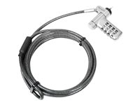 Targus DEFCON Ultimate - Sikkerhetskabellås - universalserialisert - sølv - 2 m (en pakke 25) ASP96GLX-25S