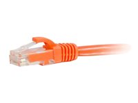 C2G Cat5e Booted Unshielded (UTP) Network Patch Cable - Koblingskabel - RJ-45 (hann) til RJ-45 (hann) - 3 m - UTP - CAT 5e - formstøpt, uten hindringer, flertrådet - oransje 83606