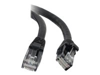 C2G Cat5e Booted Unshielded (UTP) Network Patch Cable - Koblingskabel - RJ-45 (hann) til RJ-45 (hann) - 30 cm - UTP - CAT 5e - formstøpt, uten hindringer, flertrådet - svart 83179