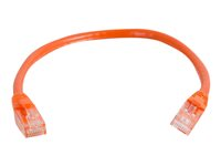 C2G Cat5e Booted Unshielded (UTP) Network Patch Cable - Koblingskabel - RJ-45 (hann) til RJ-45 (hann) - 2 m - UTP - CAT 5e - formstøpt, uten hindringer, flertrådet - oransje 83605