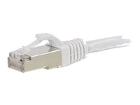 C2G Cat6a Booted Shielded (STP) Network Patch Cable - Koblingskabel - RJ-45 (hann) til RJ-45 (hann) - 2 m - STP - CAT 6a - formstøpt, uten hindringer, flertrådet - hvit 89937